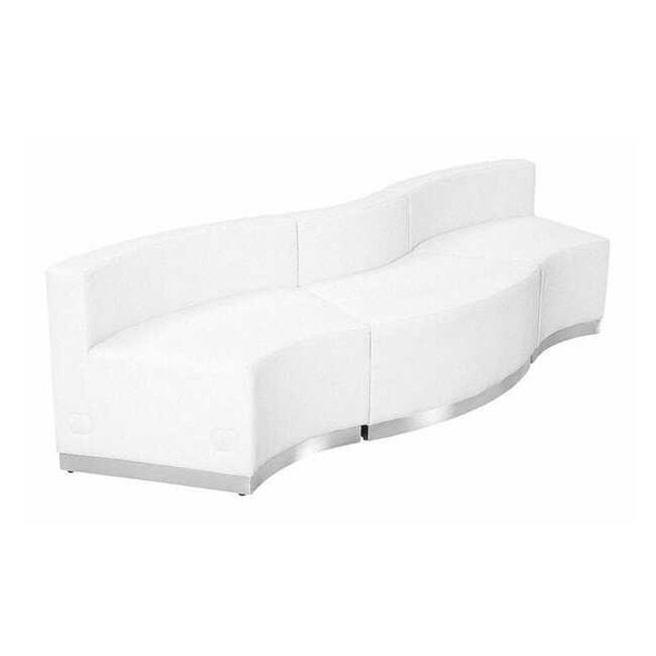 3 pcs. Living Room Set, 25-1/4" to 27-1/2" x 27", Upholstery Color: White