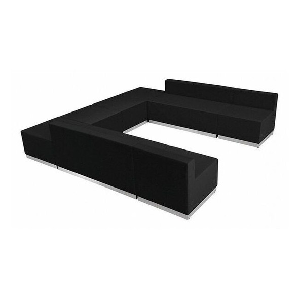 8 pcs. Living Room Set, 25-1/4" to 102-1/2" x 27", Upholstery Color: Black