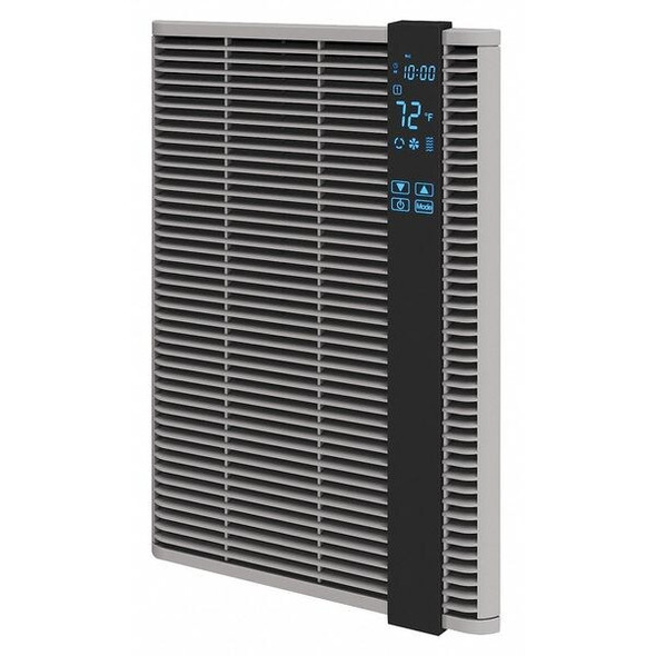 Recessed Electric Wall-Mount Heater, Recessed, 250 to 2000 W, 240V AC, Gray