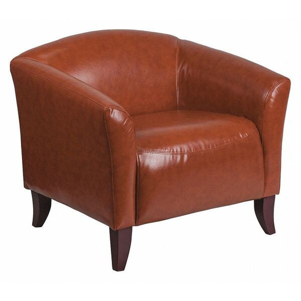Hercules Imperial Chair, 33-1/2 in W 31" L 29" H, Sloping, Leather Seat