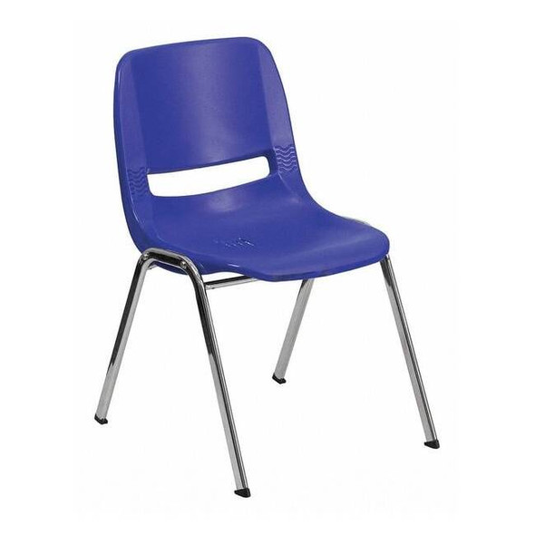 Flash Furniture Stach Chair,Navy w/Chrome Frame,14"H RUT-14-NVY-CHR-GG