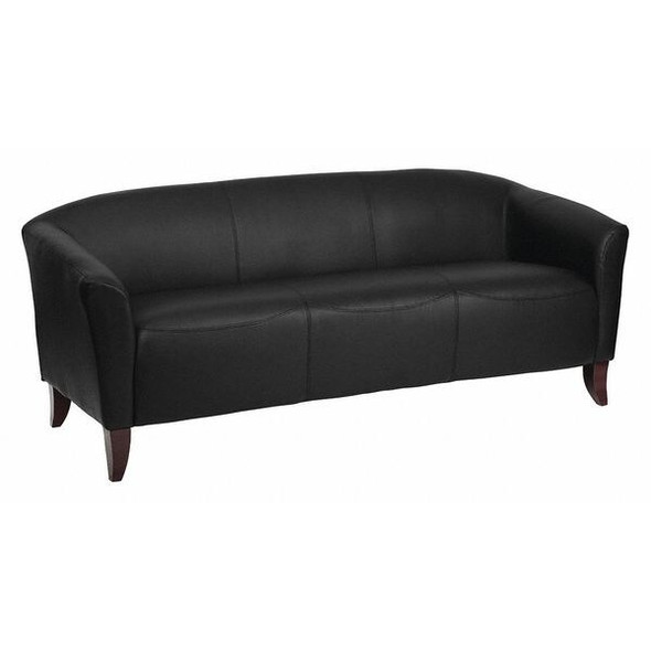 Flash Furniture Sofa, 29" x 29", Upholstery Color: Black 111-3-BK-GG