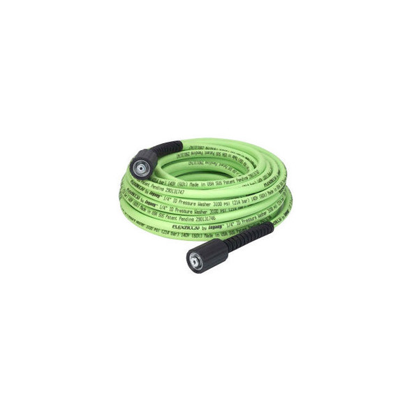 Flexzilla HFZPW3450M 1/4"" X 50' 3100PSI Cold Water Pressure Washer Hose W/M22 F