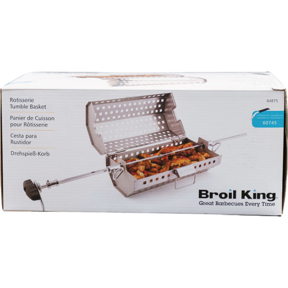 Broil King Stainless Steel Rotisserie Tumble Basket 64875 Broil King Stainless Steel Rotisserie Tumble Basket 64875