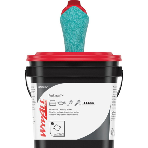 91371 Kimberly Clark Wypall 9-1/2 In. x 12 In. Cleansing Bucket Hand Cleaning Wipes, (75 Ct.)