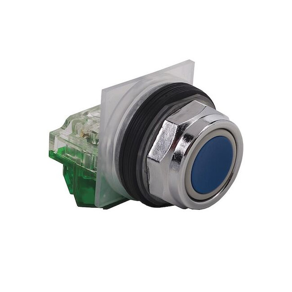 Schneider Electric FlushPushButtonOperator,NonIllum,Blu,1NO 9001KR1LH5