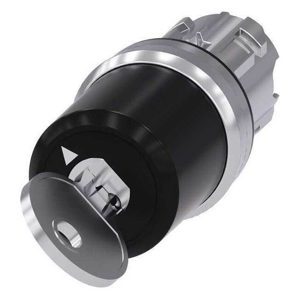 Siemens KeyedSelectorSwitch,Chrome,2Pos,22mm 3SU1050-5BF11-0AA0