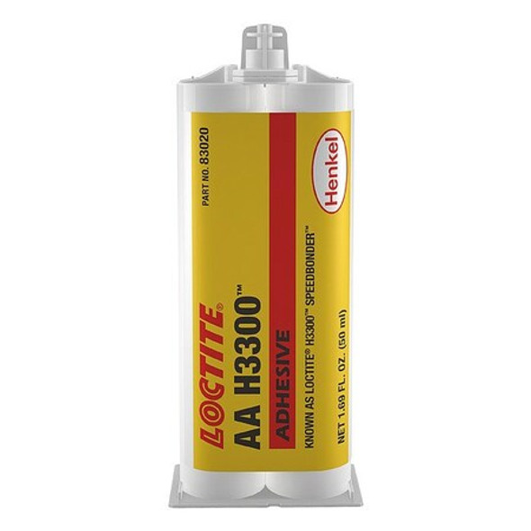 Loctite Acrylic Adhesive, AA H3300 Series, Dual-Cartridge, 1:1 Mix Ratio 398436