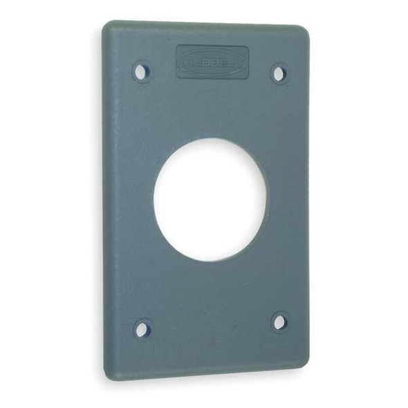 Wall Plates, Number of Gangs: 1 Thermoplastic, Light Texture Finish, Gray