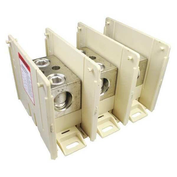 Power Distribution Block, Open, 3 Pole, 310 A Copper, 600 V AC/DC