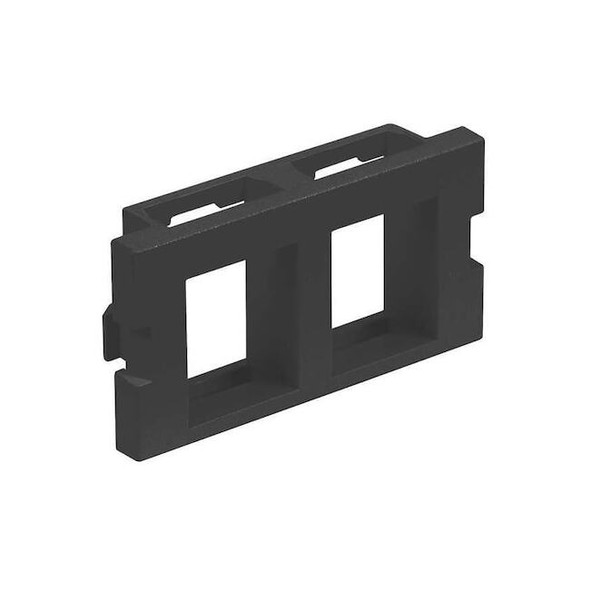 Hubbell Premise Wiring IStation Module,2 Ports,Black,UNLD IM2K1BK
