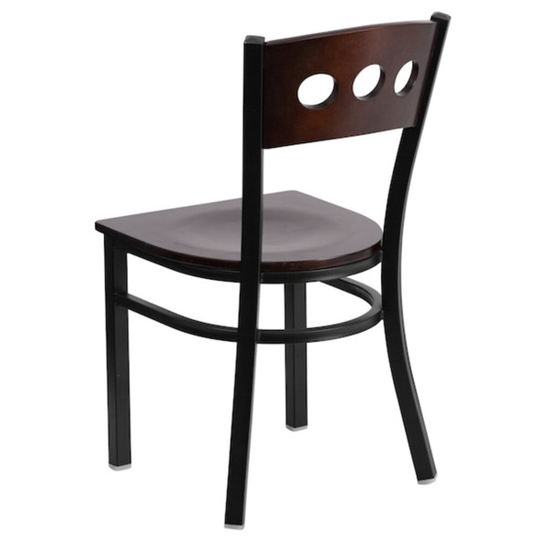 Flash Furniture Bk-Wal 3 Circ Chair-Wood Seat,PK2 2-XU-DG-6Y2B-WAL-MTL-GG
