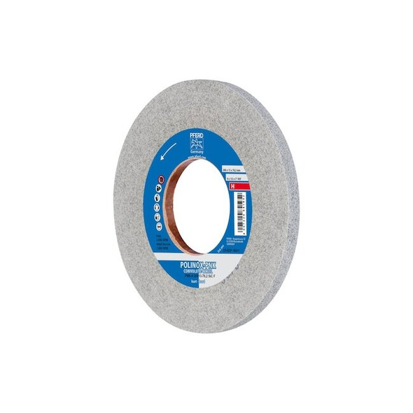 Pferd 8" x 1/2" Convolute Wheel - 3" A.H. - SiC Fine (H) 9SF 48211