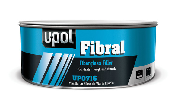 FIBRAL Fiberglass Filler, Pale Yellow, 30oz UP0716
