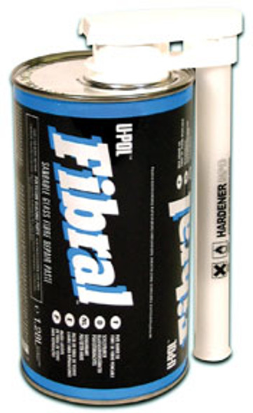 FIBRAL Fiberglass Filler, Pale Yellow, 44oz UP0717