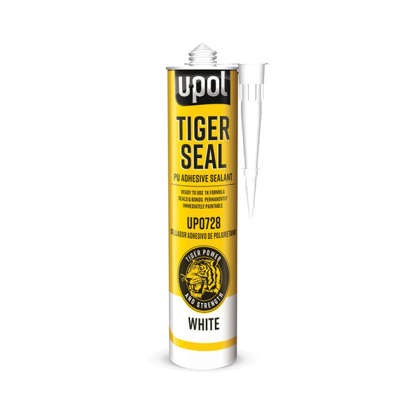 Tiger Seal Adhesive and Sealant, Cartridge, White, 10oz UP0728