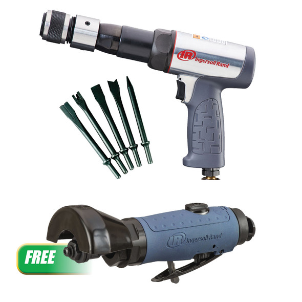 Buy (1) Air Hammer Kit Long Barrel Get (1) 3IN Reversible Cut-Off Tool 119MAXK-426