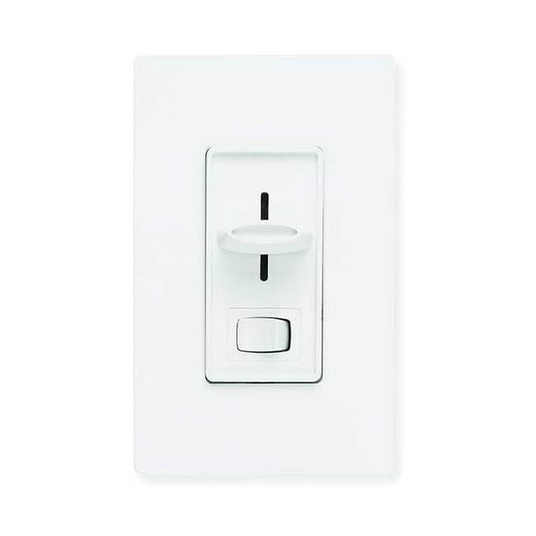 Lutron Lighting Dimmer,Slide,1-Pole,Rocker,Wht S-10PH-WH