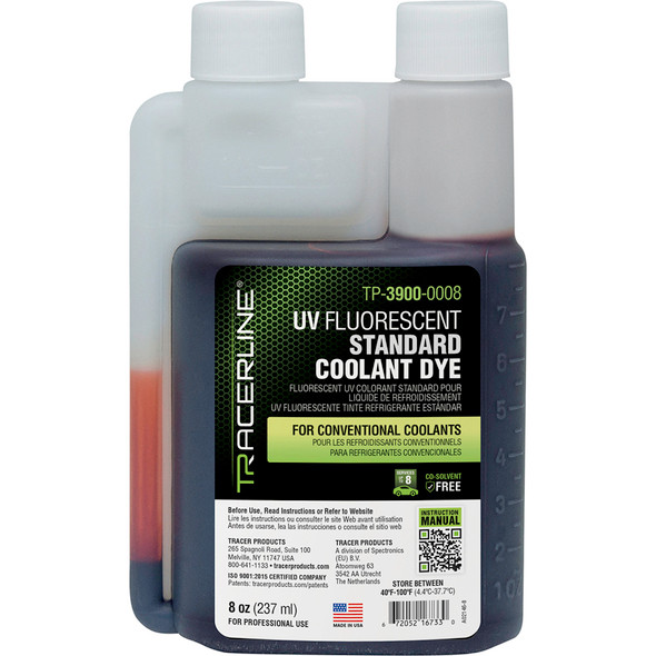 Dye-Lite Water-Based Engine Coolant & Auto Body Leak Check Dye, 8 oz. TP-3900-0008