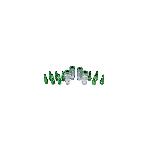 Quick Connect Air Coupler and Plug Kit, A-style Green, 1/4-in NPT Air Tool Fitting - 14 Piece S-314AKIT