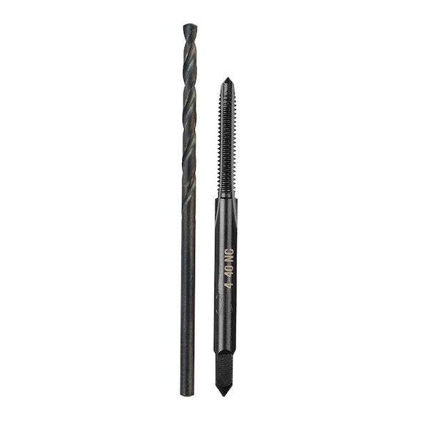 Milwaukee Tool 4-40 NC Straight Flute Plug Tap & No. 43 Drill Bit 49-57-5508
