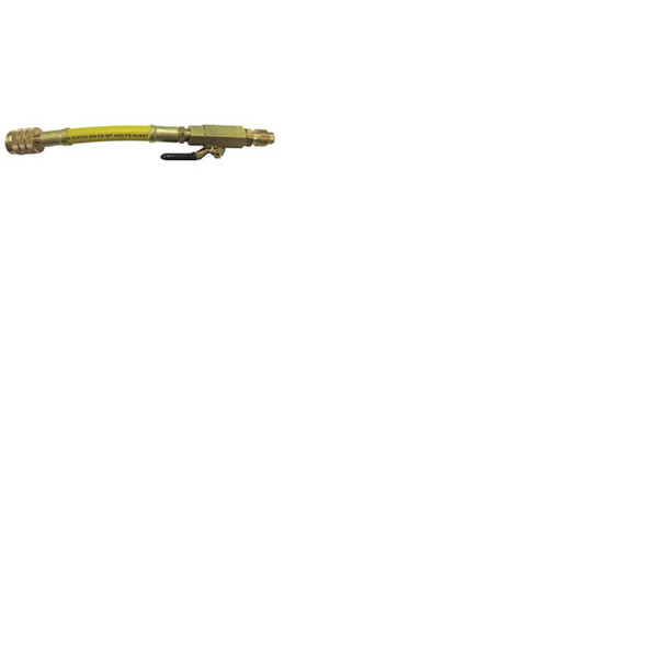 1/2" x 1/2" Yellow Straight Hose with Manual Shut-Off Valve 82495
