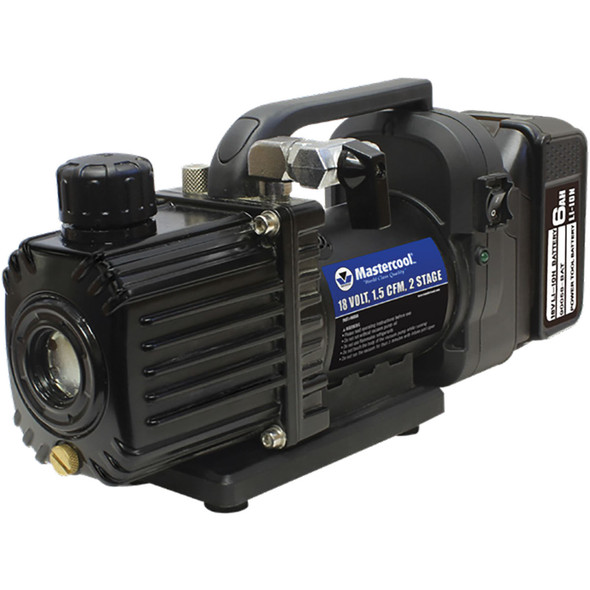 18V Cordless, 1.5 CFM, 2 Stage Vacuum Pump with Rechargeable Battery, Adapter & Battery Charger 90058