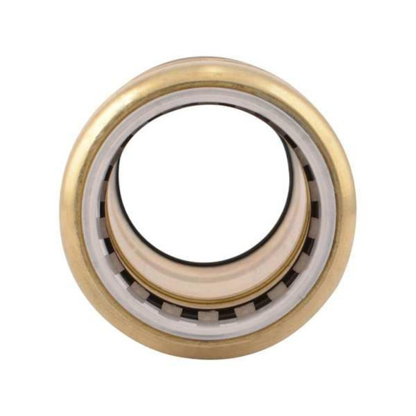 Sharkbite Push-Fit Coupling Fitting, 1 in Tube Size, Brass, Brass UIP3020