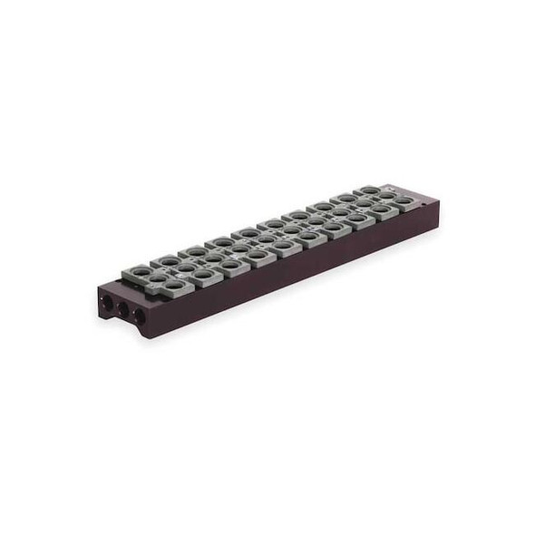 Numatics Manifold Block,10 Stations,1/4 NPT 206-1757