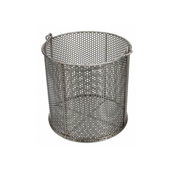 Round Parts Washing Basket, #4 Mesh Size, Stainless Steel, Silver