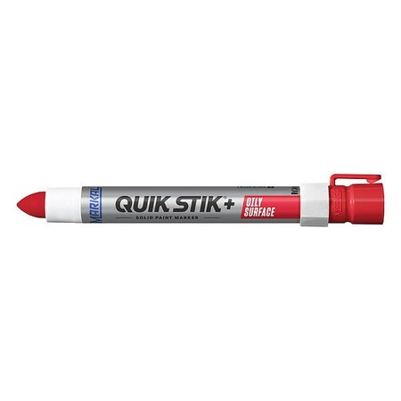 Markal Solid Paint Marker, 6 in L, Red, Paint 28882G
