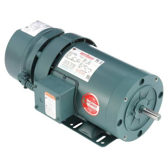 Three-Phase Brake Motor, 1 hp HP, 56C Frame, 208-230/460V AC Voltage, 1,760 RPM Nameplate RPM