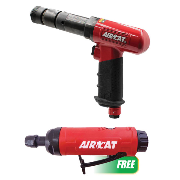 Buy (1) Ultra Heavy Duty Air Hammer Get (1) 0.5HP Straight Die Grinder 5250-A-TSDG