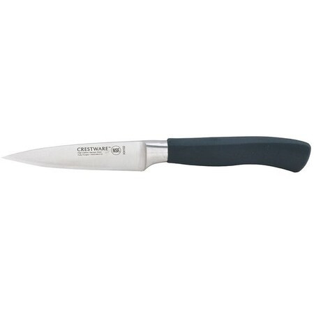 Crestware Paring Knife,Straight,3-1/2 in. L,Black KN102