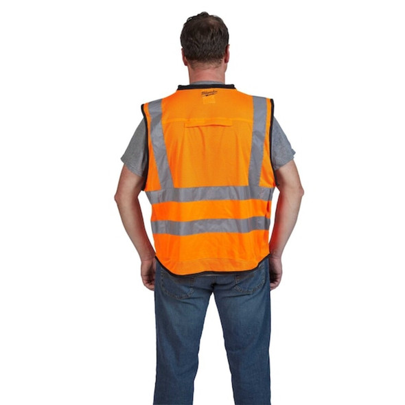 Class 2 High Visibility Orange Performance Safety Vest - 4XL-5XL  48-73-5054