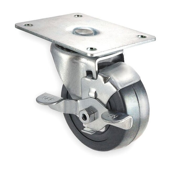Manufacturer Varies Swivel Plate Caster,Rubber,3 in,125 lb,A 1UKR2