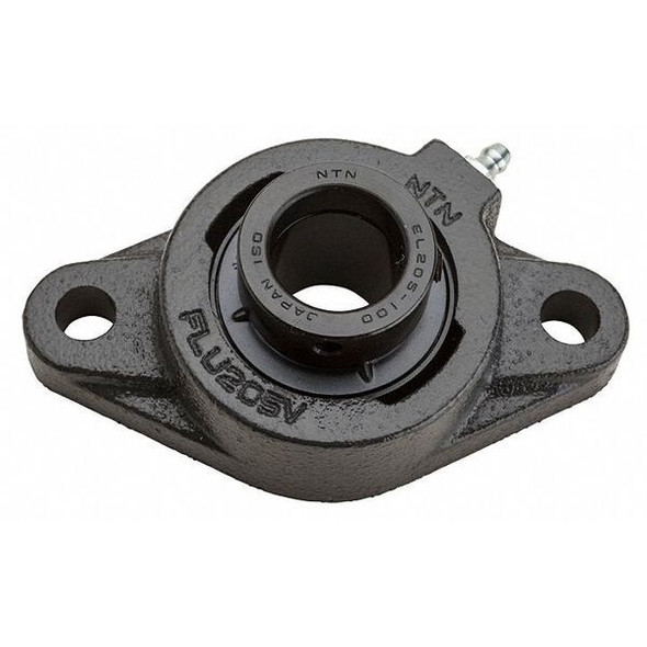 Ntn Flange Bearing, 2-Bolt, Ball, 1-7/16" Bore UELFLU-1.7/16M