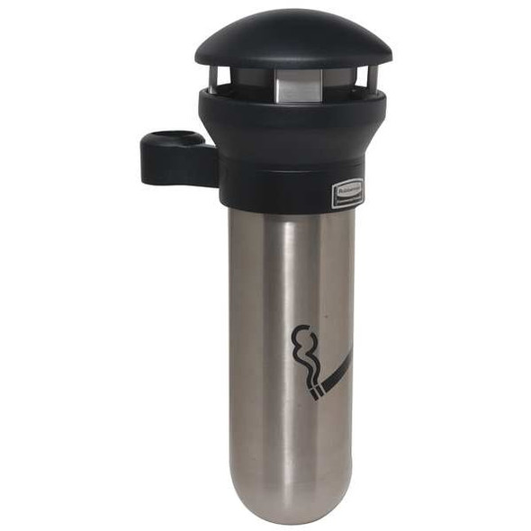 Rubbermaid Commercial Infinity Cigarette Receptacle, 19/32 gal., Silver FG9W3200SSBLA