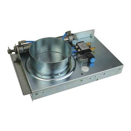 Blast Gate, Galvanized Steel, 8 15/16 in W, 15 21/64 in L