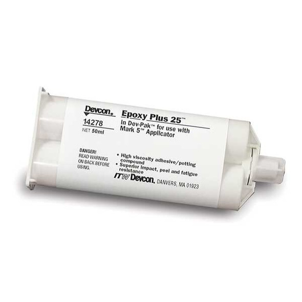 Epoxy Adhesive, 14278 Series, Gray, Tube, 1:01 Mix Ratio, 30 hr Functional Cure