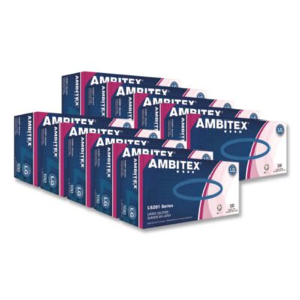 AMBITEX® GLOVES,LATEX,L,1000CT LLG5201