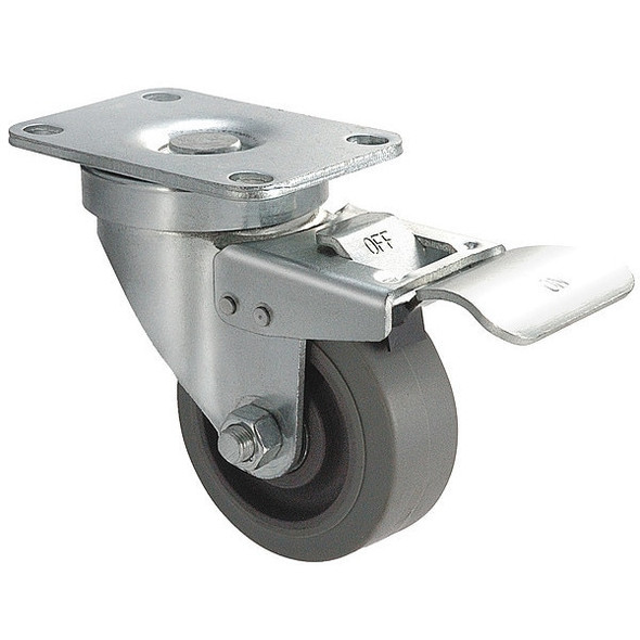 Manufacturer Varies Swivel Plate Caster,Rubber,4 in,250 lb,C 1UHY8