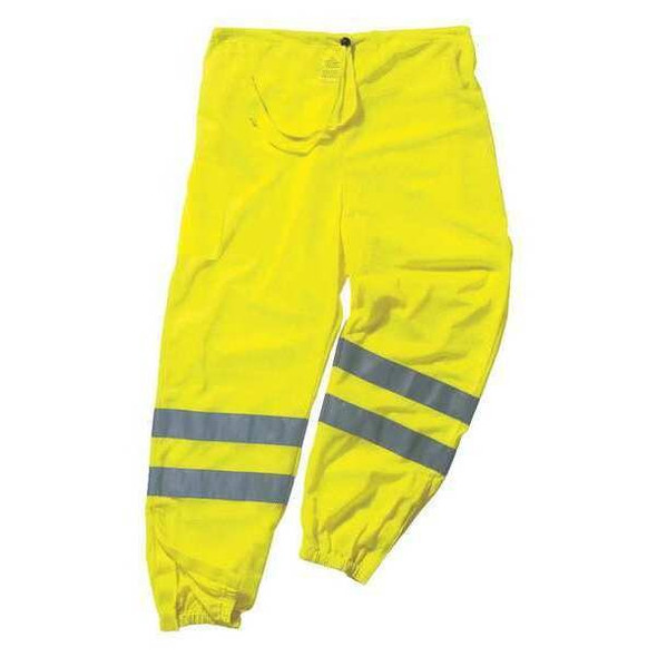 Ergodyne L/XL Class E Hi-Vis Pants, Lime 8910