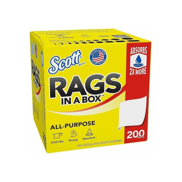 Scott Cleaning Wipes,Dispenser Box,White 75260