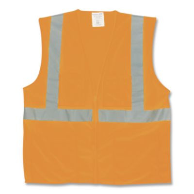 PIP ANSI Class 2 Hook and Loop Safety Vest, Medium, Hi-Viz Orange 302-MVGOR-M