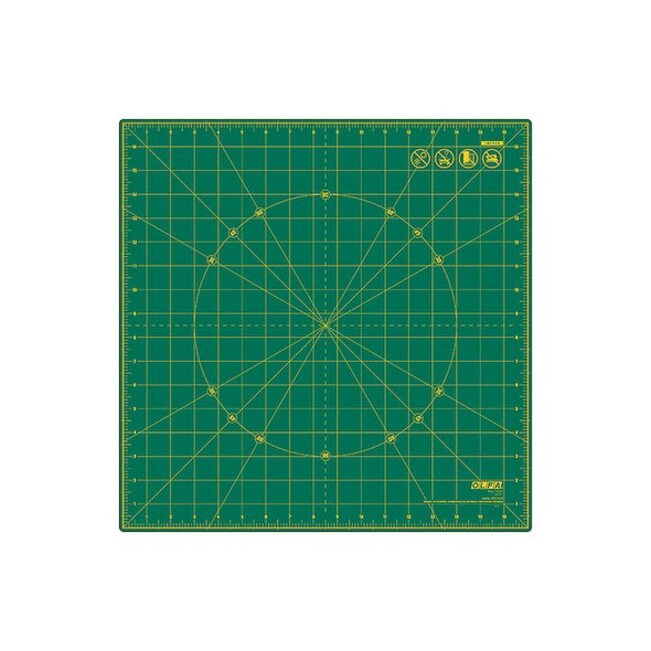 Olfa Cutting Mat,Green,L.N. 17'',W.N. 17'' RM-17S-01