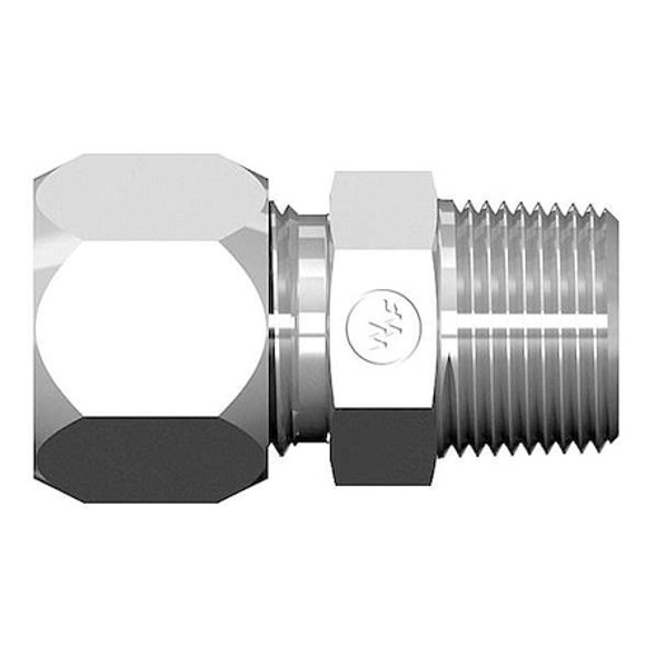 Weatherhead Strt, Steel, Comp. 1/8 in, MNPT 1/4 in 7205X02X02