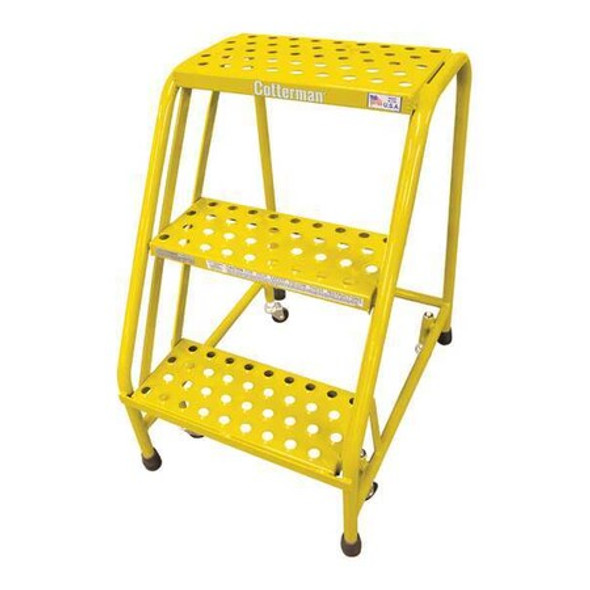 30 in H Steel Rolling Step, 3 Steps, 450 lb Load Capacity