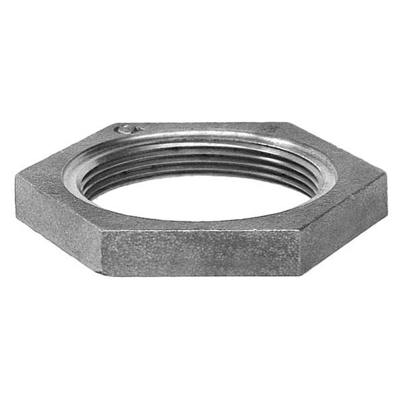 Hex Locknut Hex Locknut, 2" Pipe, FNPT, Malleable Iron, Class 150