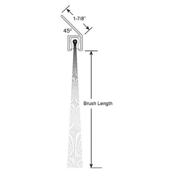 American Garage Door Supply Brush Seal,Nylon,1 in L,14 ft W, Black BN4781-14 American Garage Door Supply Brush Seal,Nylon,1 in L,14 ft W, Black BN4781-14